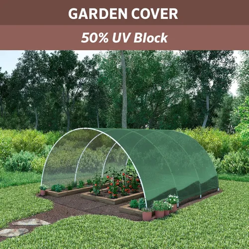 Miniatura 7 de Coolaroo Tela de sombra de jardín con 50% de bloqueo UV para plantas, tela transpirable resistente al desgarro para invernaderos, plántulas y Verde