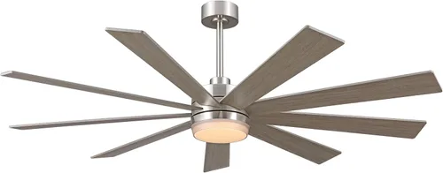 Miniatura 19 de LEDLUX Ventilador de techo con motor CC de 84 pulgadas con luz, control remoto de 6 velocidades, motor reversible, moderno ventilador de techo Plata