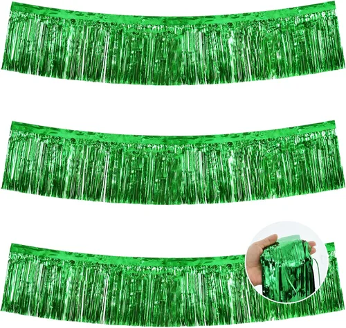Miniatura 28 de BEISHIDA 3 Paquetes de Guirnalda de Flecos de Lámina Metálica Arcoíris Oscuro para Colgar en la Pared, Banderas de Oropiel para Halloween, Flotas