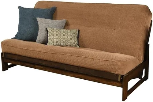 Miniatura 11 de Kodiak Furniture Colchón de futón de resorte de 8 pulgadas, tamaño matrimonial, colchón para sofá cama, lino aguamarina, marco no incluido