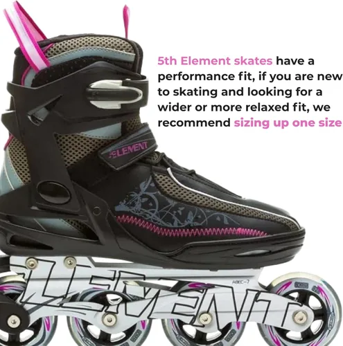 Miniatura 2 de 5th Element Lynx - Patines en línea para mujer con correa ajustable, ruedas de 3.150 in y bota suave, patines en línea perfectos para Roller Derby