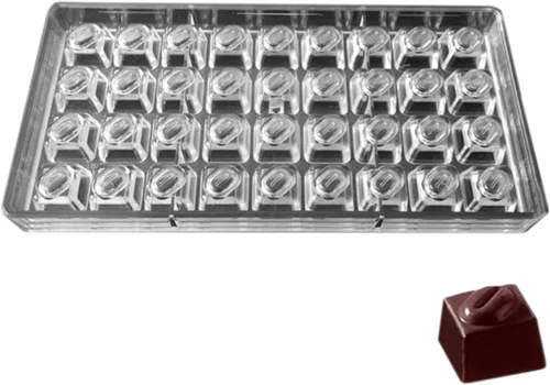 Miniatura 6 de Grainrain - Molde de policarbonato para chocolate, molde de barra de chocolate, 4 cavidades (19394)