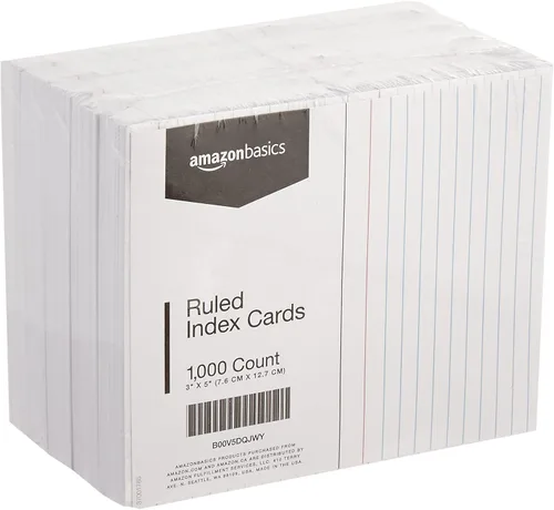 Miniatura 6 de Amazon Basics Tarjetas de índice en blanco, blancas, 4 x 6 pulgadas, 1000 unidades (paquete de 2)