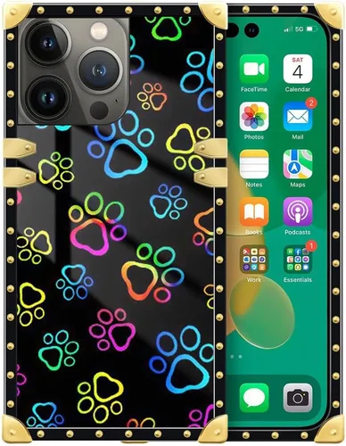 Miniatura 20 de DAIZAG Funda compatible con iPhone 14 Pro Max, funda de Angel Wings Girl para iPhone 14 Pro Max, decoración de metal de TPU suave a prueba de golpes