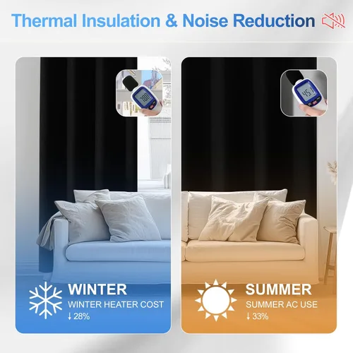 Miniatura 5 de Cortinas de lino 100% opacas para dormitorio, cortinas opacas de 45 pulgadas de largo, cortinas de oscurecimiento de habitación para sala de estar