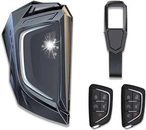 Miniatura 10 de Funda protectora de metal de aleación de zinc para Cadillac Escalade CT4 CT5 2020-2022 3/4/5/6 botones
