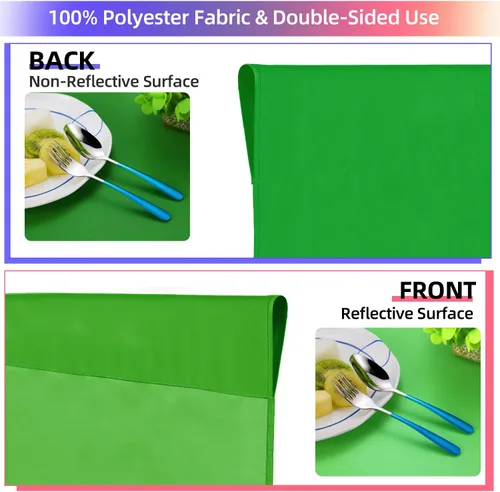 Miniatura 6 de Telón de Fondo de Pantalla Verde de 10 x 10 pies, Fondo de Pantalla Verde Chroma Key para Streaming Zoom, Cortina de Fondo de Fotos para Fotografía
