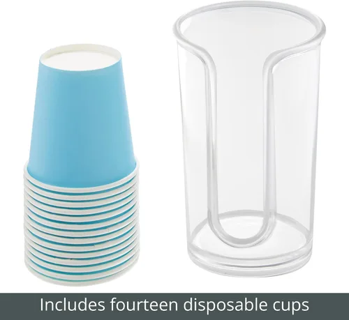 Miniatura 3 de InterDesign - despachador de almohadillas de algodón para cosméticos, transparente