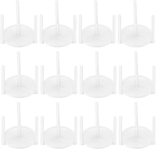Miniatura 8 de Toyvian 100pcs soporte blanco plástico pizza trípode pila para restaurante contenedor pizza cajas