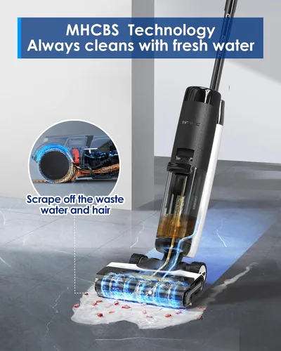 Miniatura 10 de Aspiradora inalámbrica Tineco Floor ONE S7 FlashDry Smart para seco y húmedo, tiempo de ejecución prolongado, ideal para desordenes pegajosos