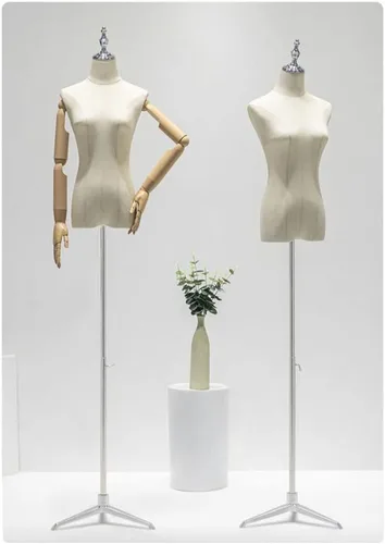 Miniatura 2 de Adjustable Female Mannequin Torso with Detachable Head & Arms - Medium Size Dress Form for Sewing, Tailoring, Jewelry Display - Perfect for Covers