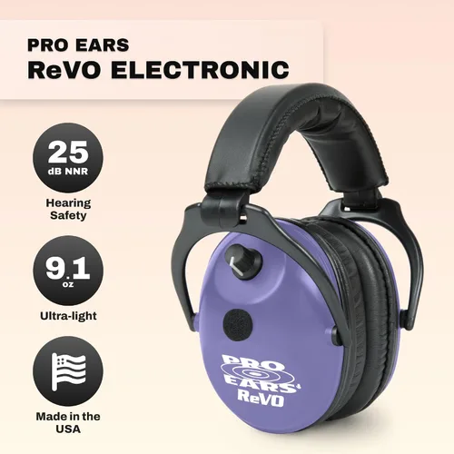 Miniatura 2 de Pro Ears ReVO - Orejeras electrónicas, orejeras de protección auditiva de tamaño infantil, NRR 25, placa de circuito doble, tecnología exclusiva DLSC