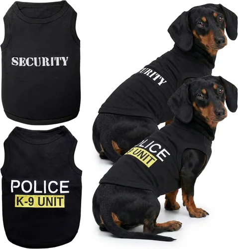 Miniatura 34 de Camiseta para Perro Parisian Pet - Camiseta Bordada FBI - 100% Algodón, Ropa Transpirable para Perros - Chaleco para Mascotas Sin Mangas - Camisas