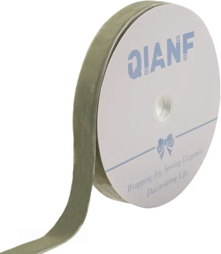 Miniatura 12 de QIANF Cinta de terciopelo, carrete de 1 1/2 pulgadas por 25 yardas (rojo)