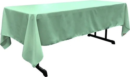 Miniatura 84 de LA Linen Mantel rectangular lavable de popelín de poliéster, resistente a las manchas y a las arrugas, cubierta de mesa 60x84, mantel de tela