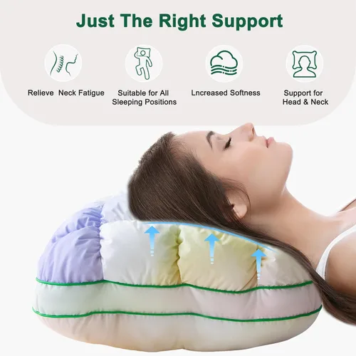 Miniatura 7 de YOUR MOON - Almohada de cama de apoyo mullida, tamaño King, relleno alternativo supersuave de alta calidad para dormir, almohada de calidad de hotel
