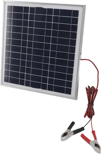 Miniatura 2 de Acouto : 50W Portable Solar Panel Monocrystalline Silicon Solar Panel with 9.8FT Cable 18V Red and Black Battery Clips RV Camping Hiking with Battery