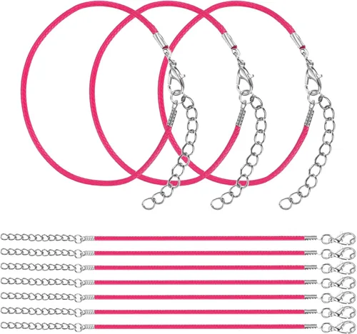 Miniatura 7 de MECCANIXITY 10 cordones de pulsera verde militar, pulsera de amistad ajustable de 9 pulgadas, cordón de poliéster encerado de 0.059 in con cierre