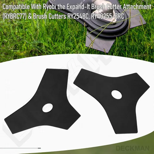 Miniatura 2 de AC04105 - Juego de 2 cuchillas de repuesto de acero reversible de 8 pulgadas para corte de cepillo Tri-Arc compatibles con Ryobi para Mdoels