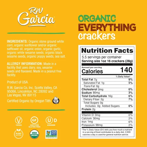 Miniatura 3 de RW Garcia Galletas orgánicas Todo, sin gluten, cajas de 5.5 onzas, paquete de 6