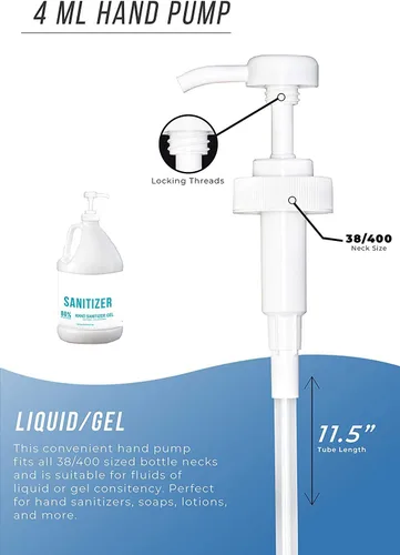 Miniatura 5 de HI-TECH Dispensador de bomba de botella de 1 galón para jarra de galón (6)