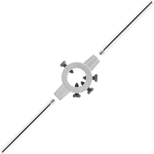 Miniatura 2 de Llave de mango redondo de 1-3/4 pulgadas/1.772 in, mango de llave de troquel ajustable, mango de troquel de rosca resistente (métrico, M16-M20)