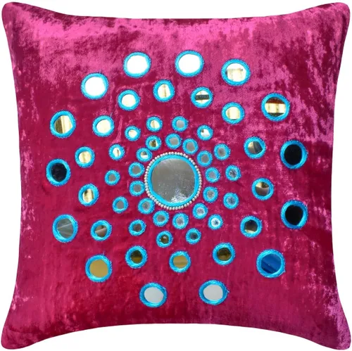 The HomeCentric Fundas de almohada, funda de almohada decorativa rosa fucsia, funda de cojín geométrica, funda de almohada de 12 x 12 pulgadas (11.8