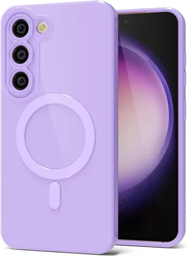 Miniatura 90 de Svanove para Samsung Galaxy S22 Funda de teléfono de silicona magnética, compatible con Magsafe, linda para mujeres, brillante color brillante, gel