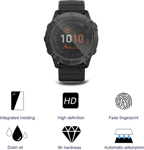 Miniatura 5 de Hemobllo Película de pantalla transparente 6 unids Película templada redonda Protector de pantalla Protector de cara Smartwatch Protectores