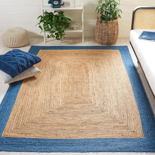 Miniatura 8 de SAFAVIEH Natural Fiber Collection NFB852Z - Alfombra de pasillo de 2 pies 3 pulgadas x 8 pies, natural y negro, hecha a mano de tejido plano
