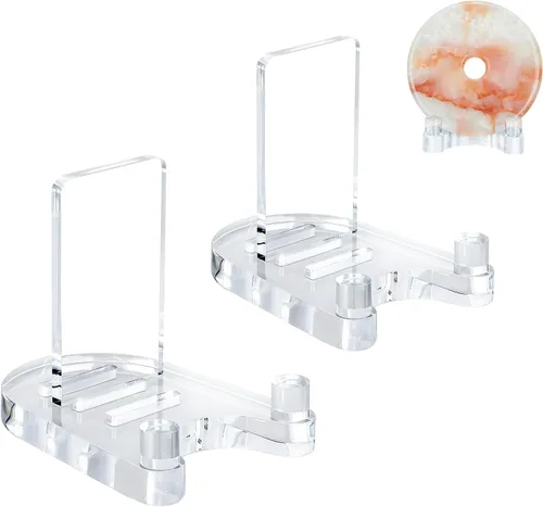 Miniatura 11 de Caballete acrílico, soporte de placa para exhibición, soporte de exhibición transparente ajustable para platos de 7 a 12 pulgadas, libro, tarjeta