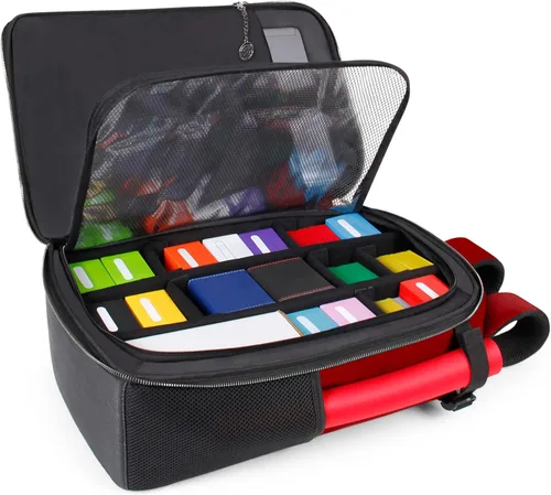 Miniatura 13 de ENHANCE Mochila MTG para almacenamiento de tarjetas TCG, mochila TCG para cajas de cubierta, tarjetas con funda, tapetes de juego, accesorios MTG
