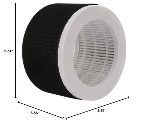 Miniatura 8 de Nispira Filtro de repuesto True HEPA compatible con el purificador de aire KOIOS MOOKA EPI810. Eliminador de olores. Filtración de 3 etapas. 1