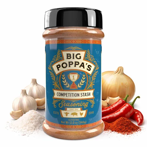 Miniatura 8 de Big Poppa's Double Secret Condimento para Bistec – Sazonador para Bistec Galardonado con Sal Marina Fina, Ajo en Polvo y Sal de Limón – Mezcla
