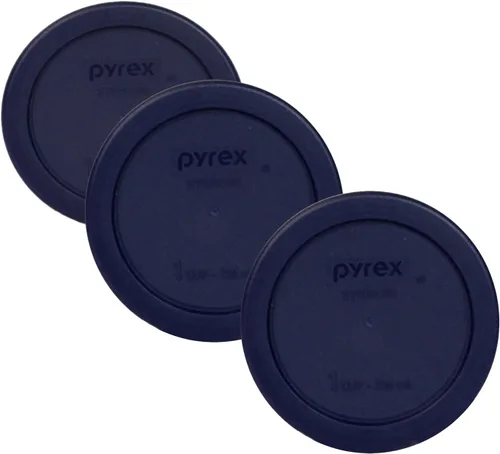 Miniatura 6 de Pyrex 7202-PC - Tapa de repuesto para almacenamiento de alimentos, 1 taza, color azul oscuro, fabricada en Estados Unidos