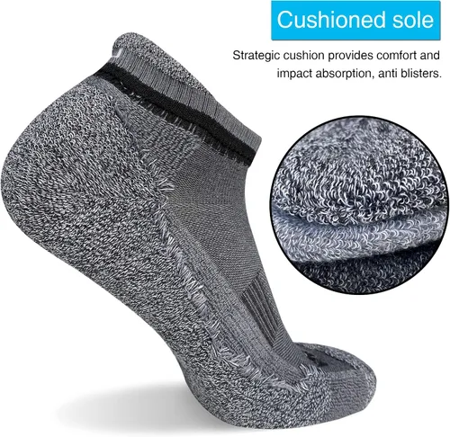 Miniatura 3 de APTYID Calcetines tobilleros acolchados para hombre (6 pares)
