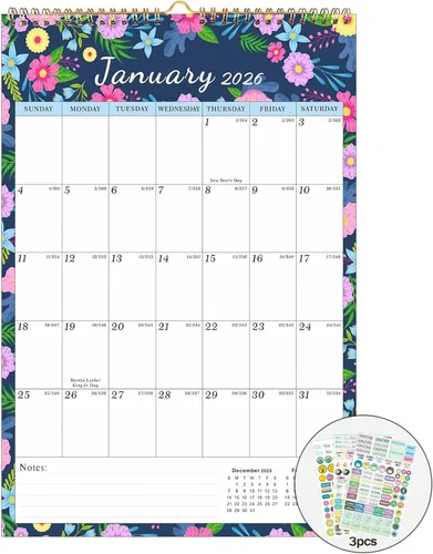 Miniatura 16 de Lbylyhxc Calendario 2027: incluye calendario mensual de pared 2027 de julio de 2026 a diciembre de 2027 a 18, 11 x 8.5 pulgadas. Papel grueso