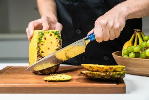 Miniatura 8 de Cuchillo de chef Cuchillo de cocina profesional de 8 pulgadas Acero inoxidable alemán de alto carbono Hoja ultra afilada y mango ergonómico