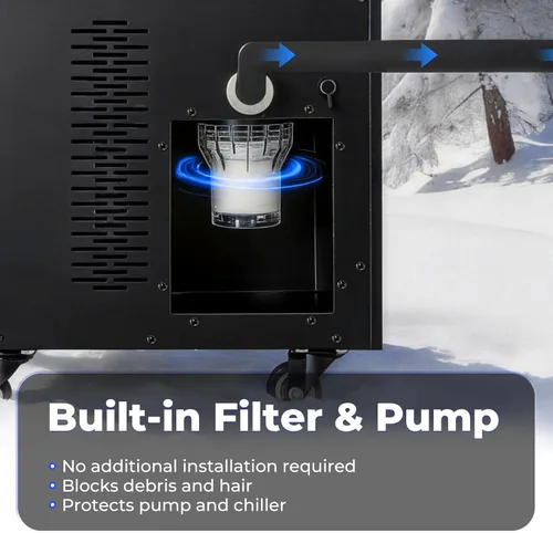 Miniatura 5 de EONIX Enfriador de inmersión en frío de 1/3 HP, enfriador de agua de baño de hielo para bañeras frías, filtro y bomba integrados, bomba sumergible