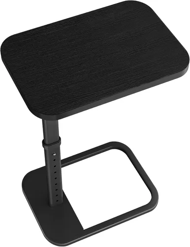 Miniatura 15 de Kitstorack Mesa de bandeja de TV mejorada con bloqueo de panel, altura ajustable y diseño abatible de 90°, mesa lateral auxiliar para brazo de sofá