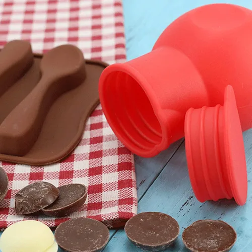 Miniatura 4 de 3 piezas de silicona Chocolate Melting Pot, salsa de mantequilla leche microondas hornear herramienta de vertido Blacl+Verde+Rojo