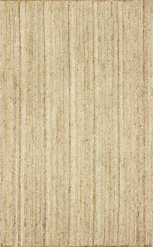 Miniatura 5 de Alfombra de yute tejida a mano de 8 x 10 pies – Alfombra rústica hecha a mano de yute para interiores, diseño sostenible y ecológico que añade