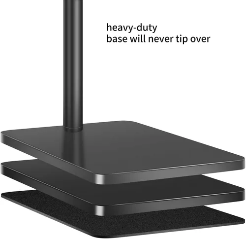Miniatura 6 de Lucky Trip Soporte de suelo para tablet con base estable de doble resistencia que nunca se vuelca, altura ajustable, giratoria, soporte