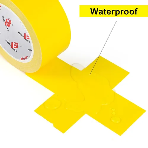 Miniatura 4 de Cinta adhesiva amarilla pesada, 9 mil de grosor, 2 pulgadas x 30 yardas, fuerte resistencia industrial, flexible, sin residuos, impermeable