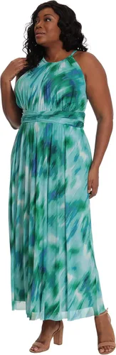 Miniatura 2 de London Times Maxi halter de talla grande para mujer con cintura fruncida