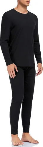 Miniatura 3 de COLORFULLEAF Conjunto de ropa interior térmica de algodón para hombre, ropa interior térmica de algodón para hombre, capa base, clima frío