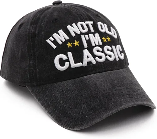 Miniatura 11 de Divertidos regalos de jubilación o cumpleaños sombreros para hombres y mujeres, gorra de béisbol clásica I'm Not Old Regalos para papá, abuelo