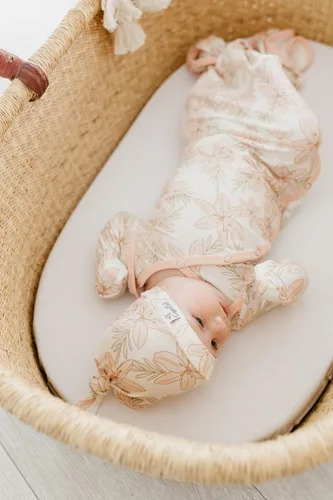 Miniatura 8 de Copper Pearl Gorro de bebé con nudo superior elástico suave Kiana