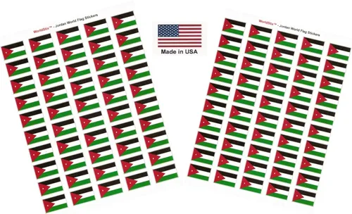 Miniatura 322 de 100 calcomanías de la bandera de Alaska; 1.5" x 1" hechas en Estados Unidos, calcomanías autoadhesivas de la bandera del estado para álbumes