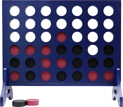 Miniatura 72 de Tailgating Pros Cuatro en una fila gigante azul marino premium con funda de transporte – Juego de patio al aire libre de gran tamaño – ¡Muchos